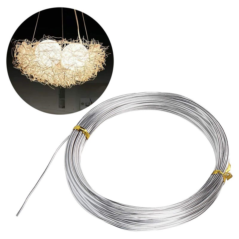 AConnet 4 Pack 16 Gauge Aluminum Wire 131.2Ft Silver Aluminum Wire 1.5mm Metal Craft Armature Bendable Wires Metal 16 Gauge Wires for Jewelry Making Craft Dolls Skeleton DIY(32.8 Per Roll, 4 Rolls) - Image 4